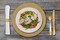 Round Elegant Serve ware Charger Plates with Matching Napkin Rings, Wedding, Dinner party, Event - Choose from our Variety of Styles and Quantities (6, Hammered Gold)